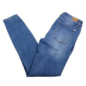 Judy Blue Womens Skinny Fit Ankle Jeans 7 Medium Wash Mid Rise Distressed